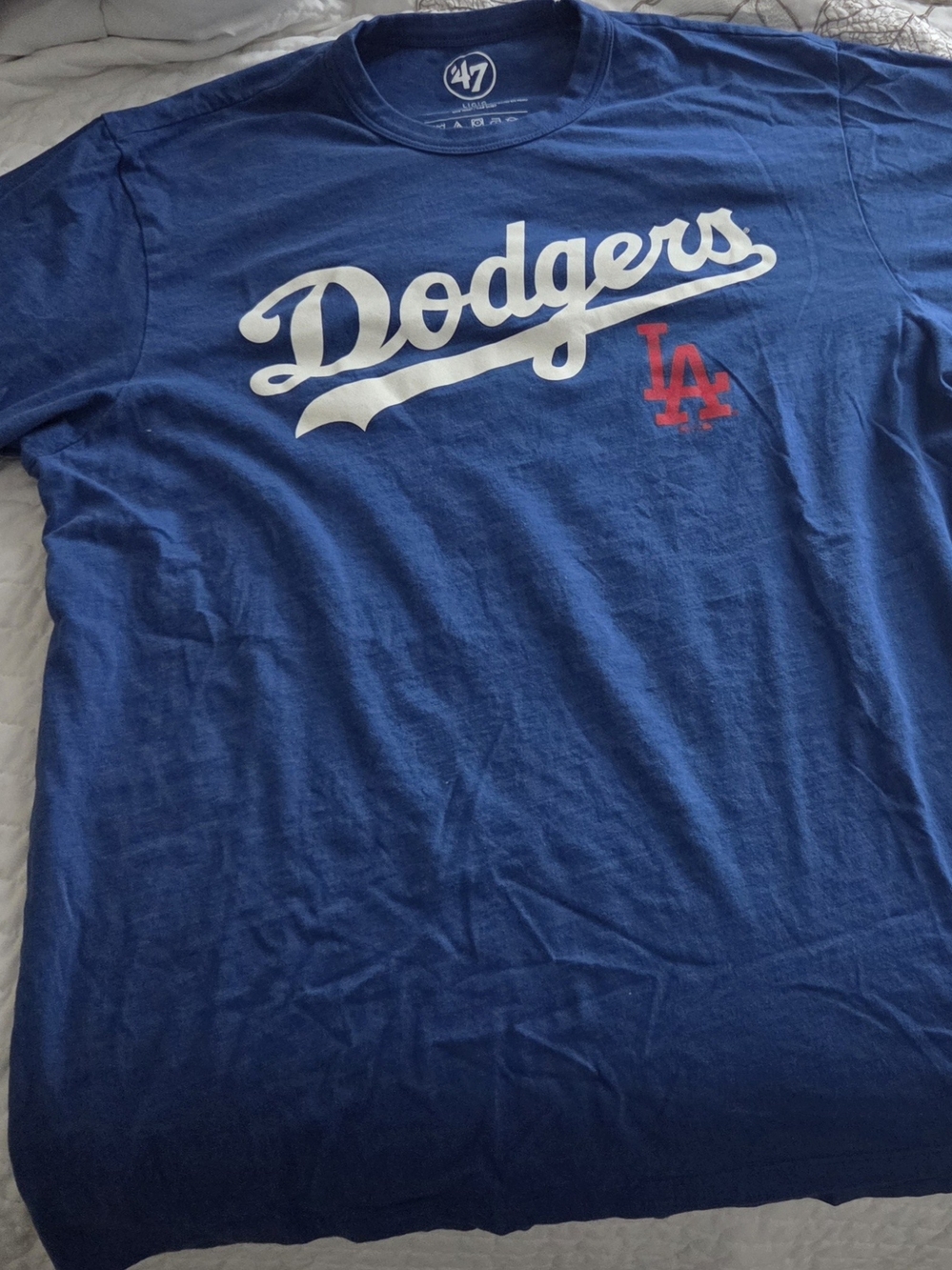 '47 Los Angeles Dodgers Blue Logo Tee